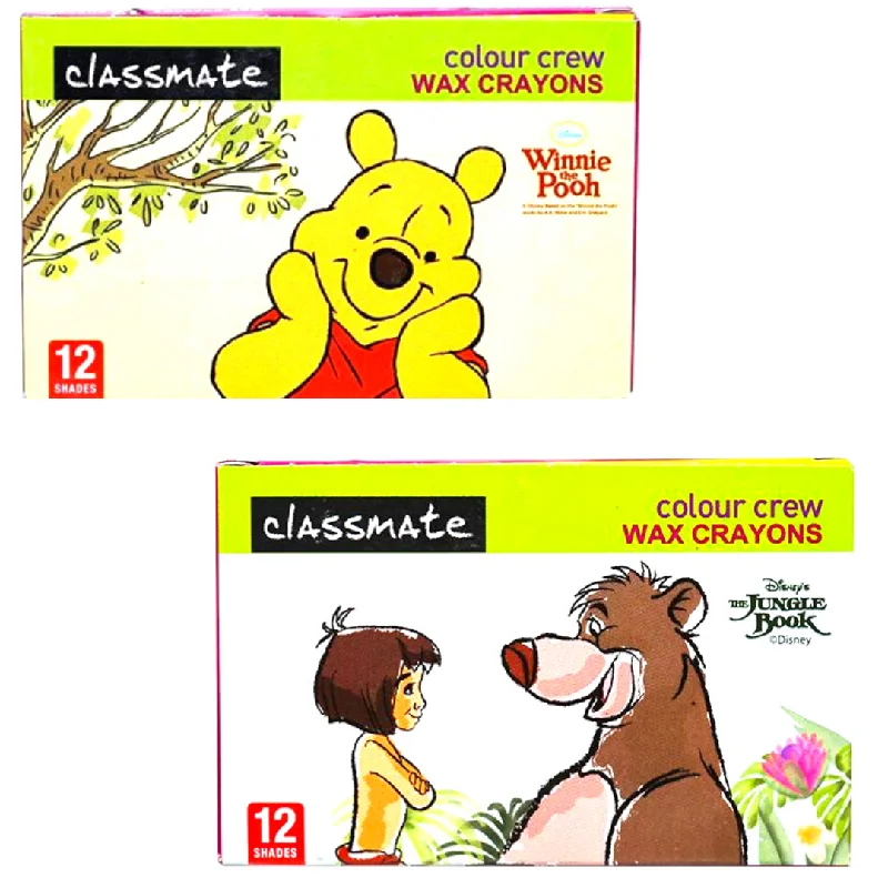 Art supplies for creating art - based magnets​ Classmate Colour Crew Wax Crayons- Pack of 12