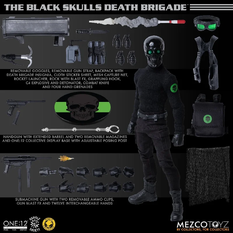 Final Fantasy Character Action Figures​ MEZCO One:12 Collective Rumble Society Black Skulls Death Brigade (MEZCO Exclusive)