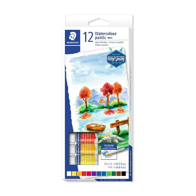Pastel chalks for creating soft, blended artworks​ Staedtler Aquarell Water Colour Paint Set of 12