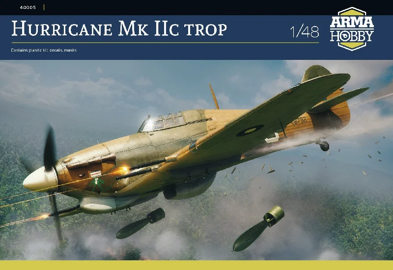Military tank model toys for collectors interested in warfare history​ Arma Hobby 1/48 Hawker Hurricane Mk.Iic Trop 40005