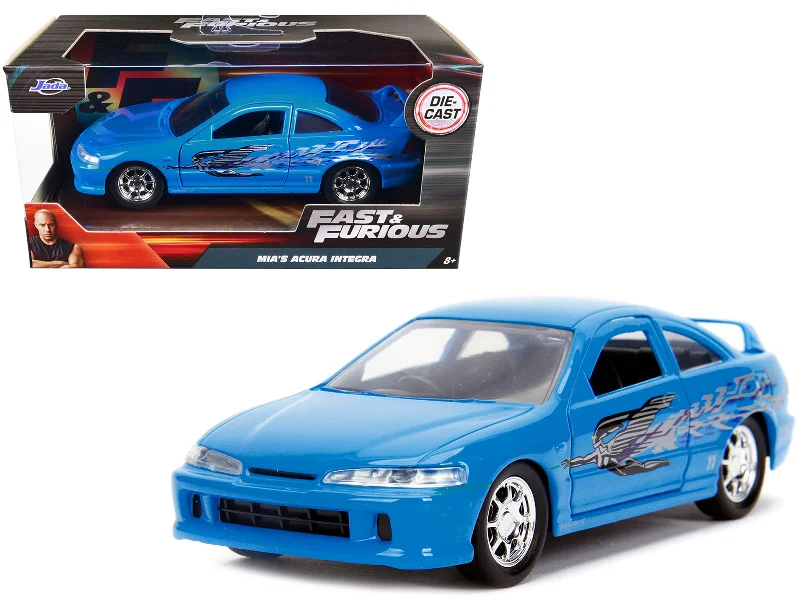 Police station model toys with jail cells and vehicles​ Mia's Acura Integra Light Blue with Graphics "Fast & Furious" Movie 1/32 Diecast Model Car by Jada