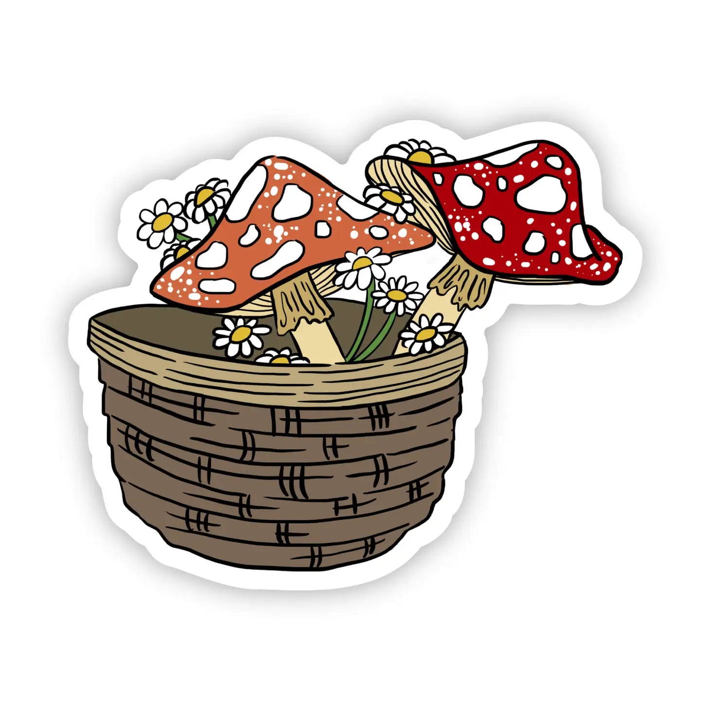 Knight - inspired plush toys with shields and swords Basket of Mushrooms & Flowers Sticker Knight - inspired plush toys with shields and swords Basket of Mushrooms & Flowers Sticker