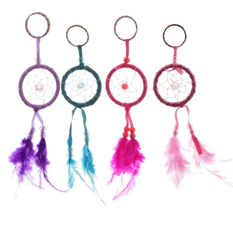 Plush toys for firefighters with fire - truck - or helmet - shaped accents Bright Mini Feather Dreamcatcher Keyring Plush toys for firefighters with fire - truck - or helmet - shaped accents Bright Mini Feather Dreamcatcher Keyring