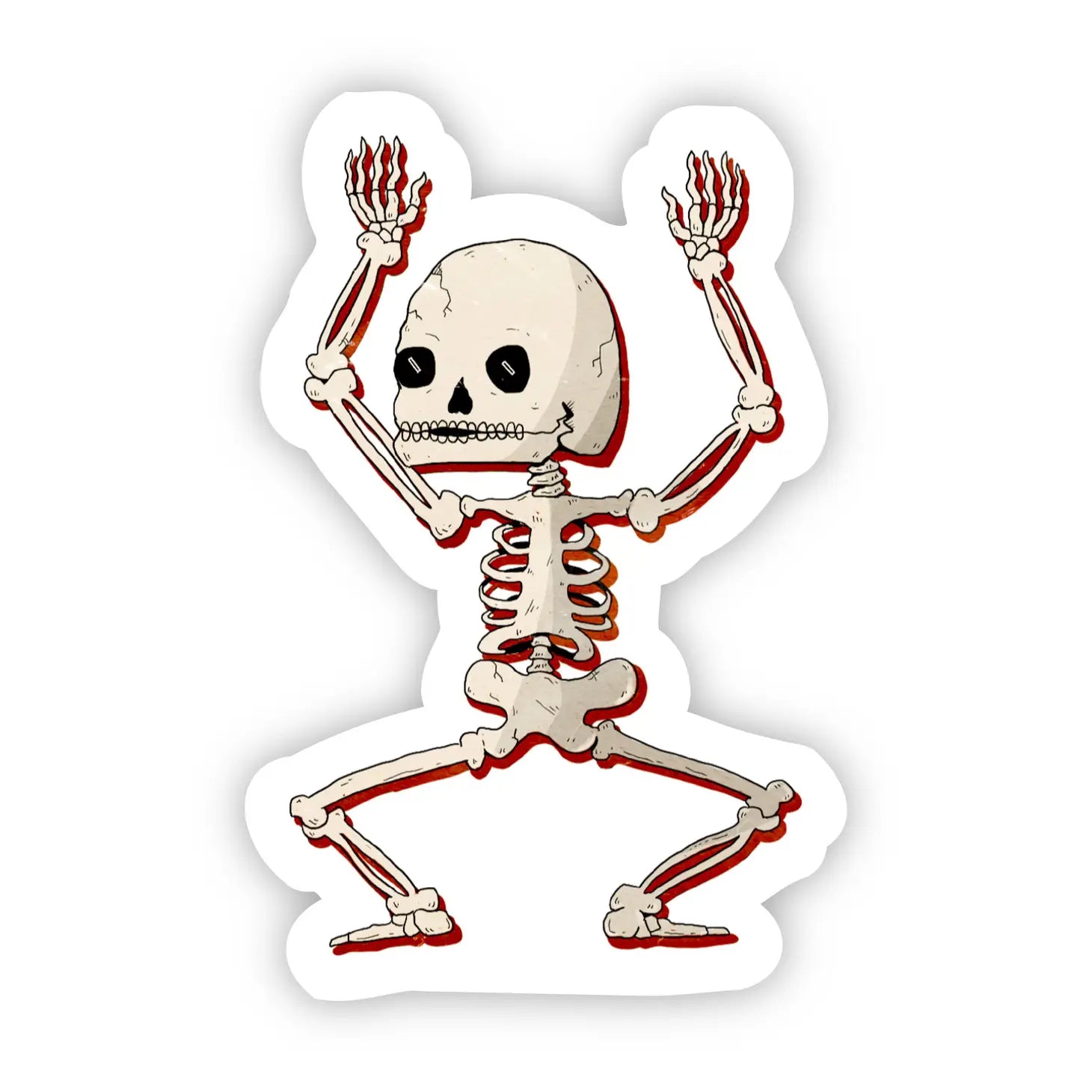 Cat - themed plush toys for feline enthusiasts​ Dancing Skeleton Halloween Sticker