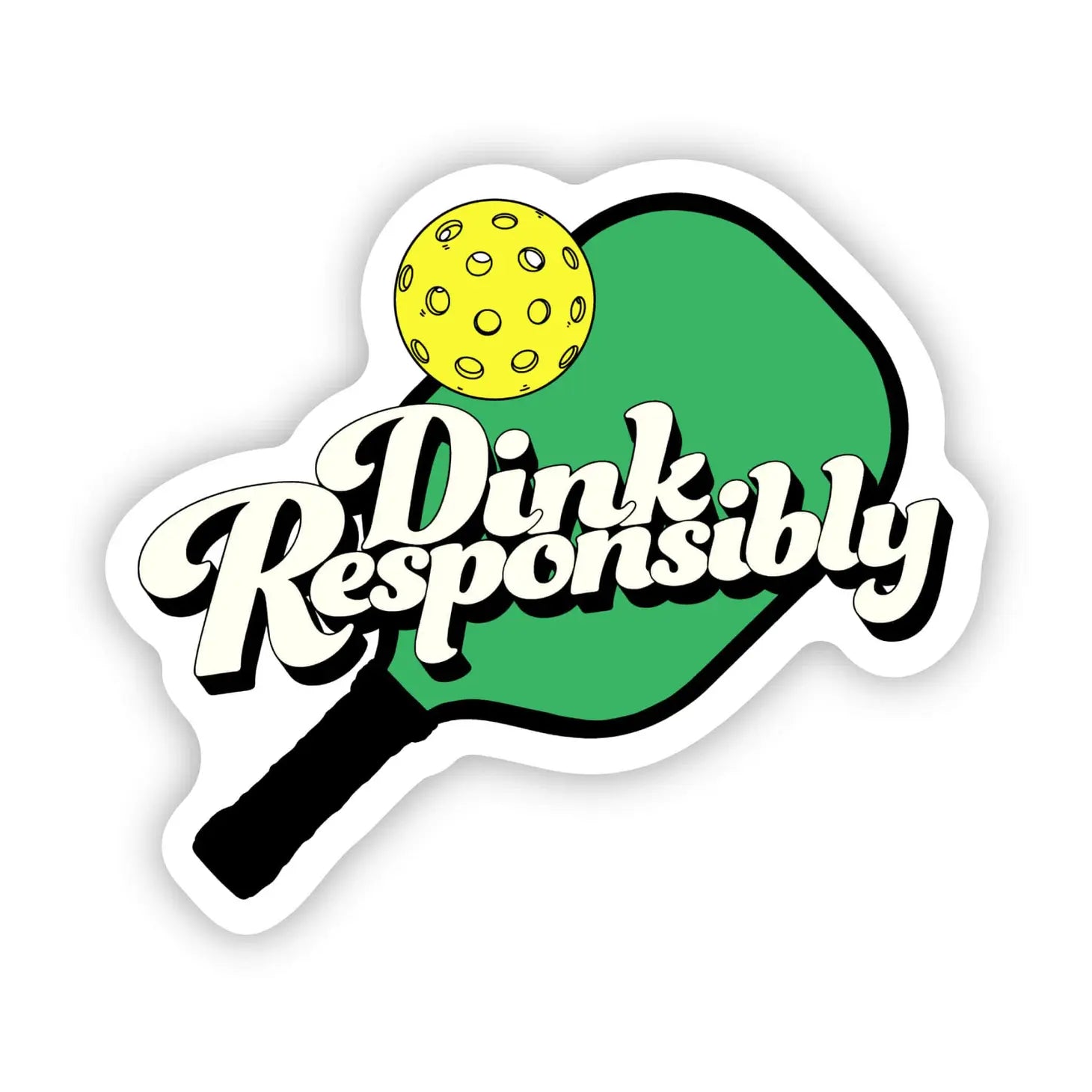 Plush toys with built - in lullabies for bedtime "Dink Responsibly" Pickleball Sticker Plush toys with built - in lullabies for bedtime "Dink Responsibly" Pickleball Sticker