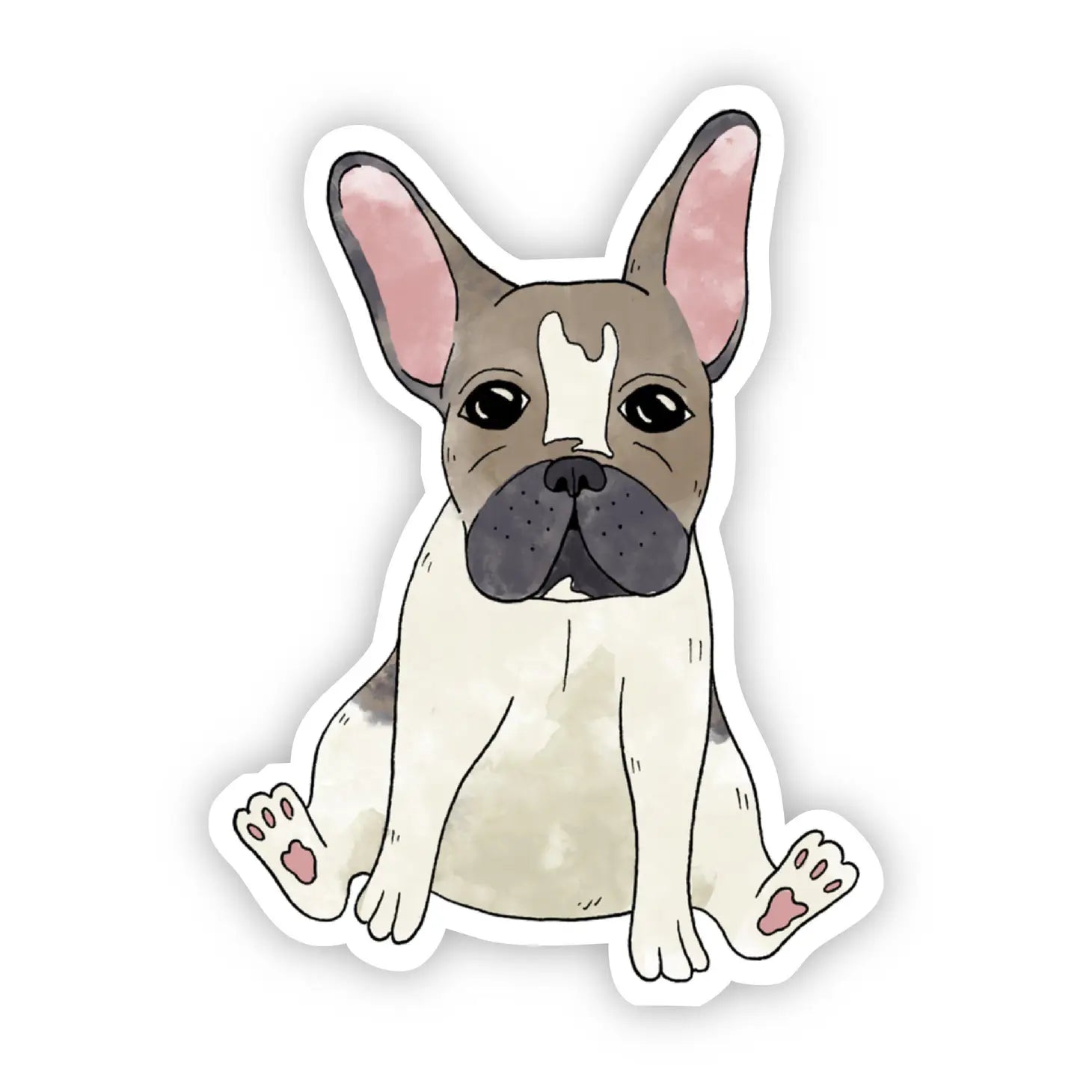 Plush toys for firefighters with fire - truck - or helmet - shaped accents French Bulldog Sticker Plush toys for firefighters with fire - truck - or helmet - shaped accents French Bulldog Sticker