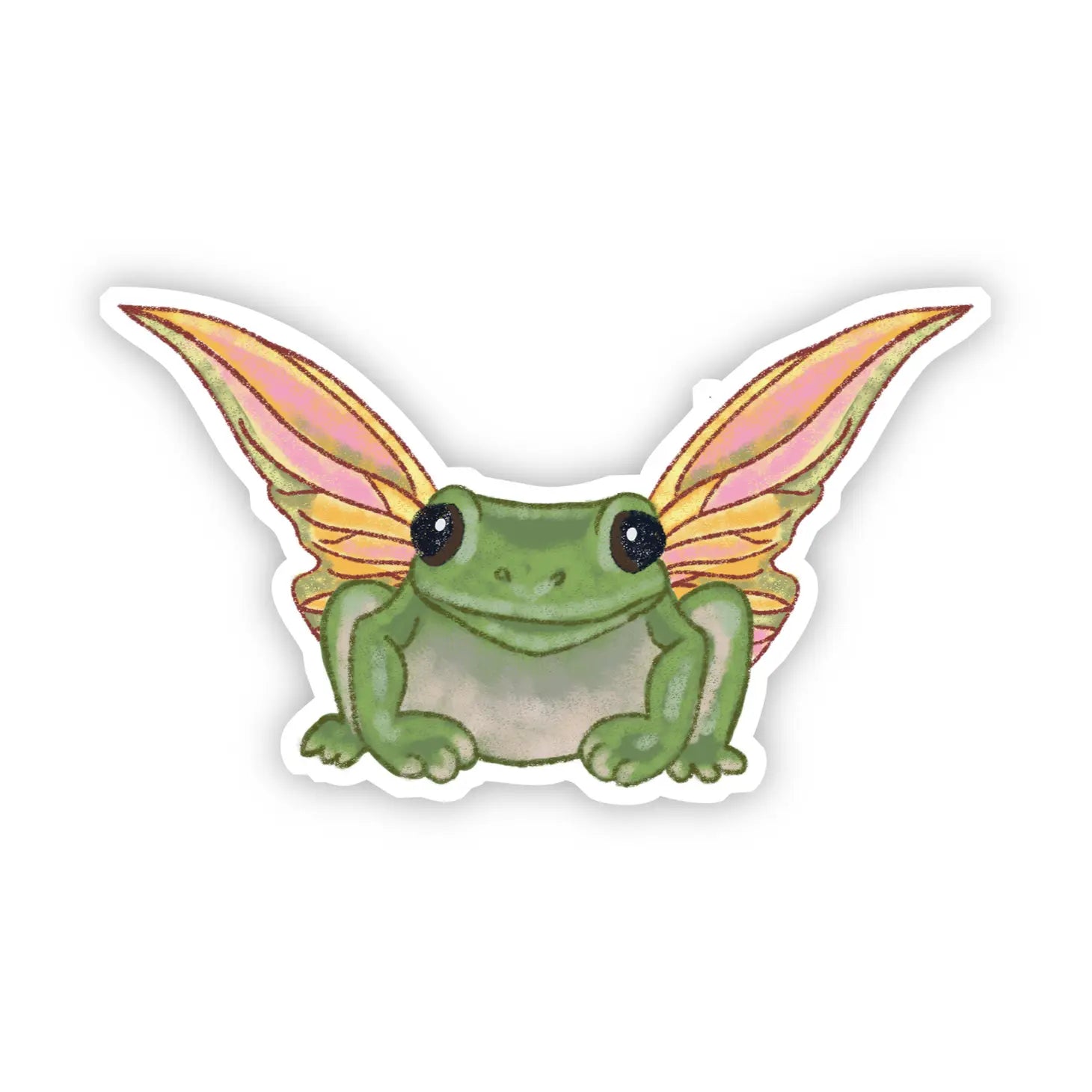 Plush toys for librarians with book - or library - card - shaped details Frog with Wings Sticker Plush toys for librarians with book - or library - card - shaped details Frog with Wings Sticker