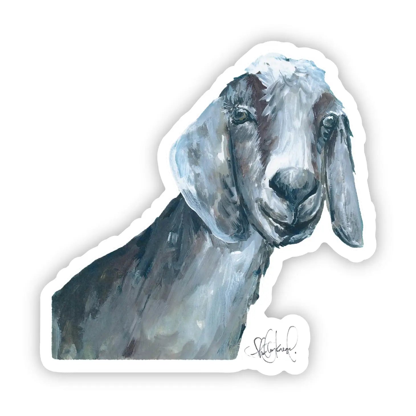 Plush toys for photographers with camera - lens - shaped features Goat Watercolor Sticker Plush toys for photographers with camera - lens - shaped features Goat Watercolor Sticker