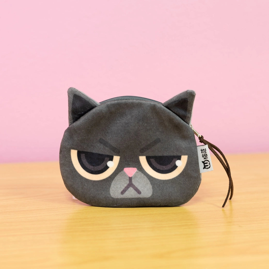 Plush toys for carpenters with wood - grain - textured designs Grumpy Black Cat Coin Purse Plush toys for carpenters with wood - grain - textured designs Grumpy Black Cat Coin Purse