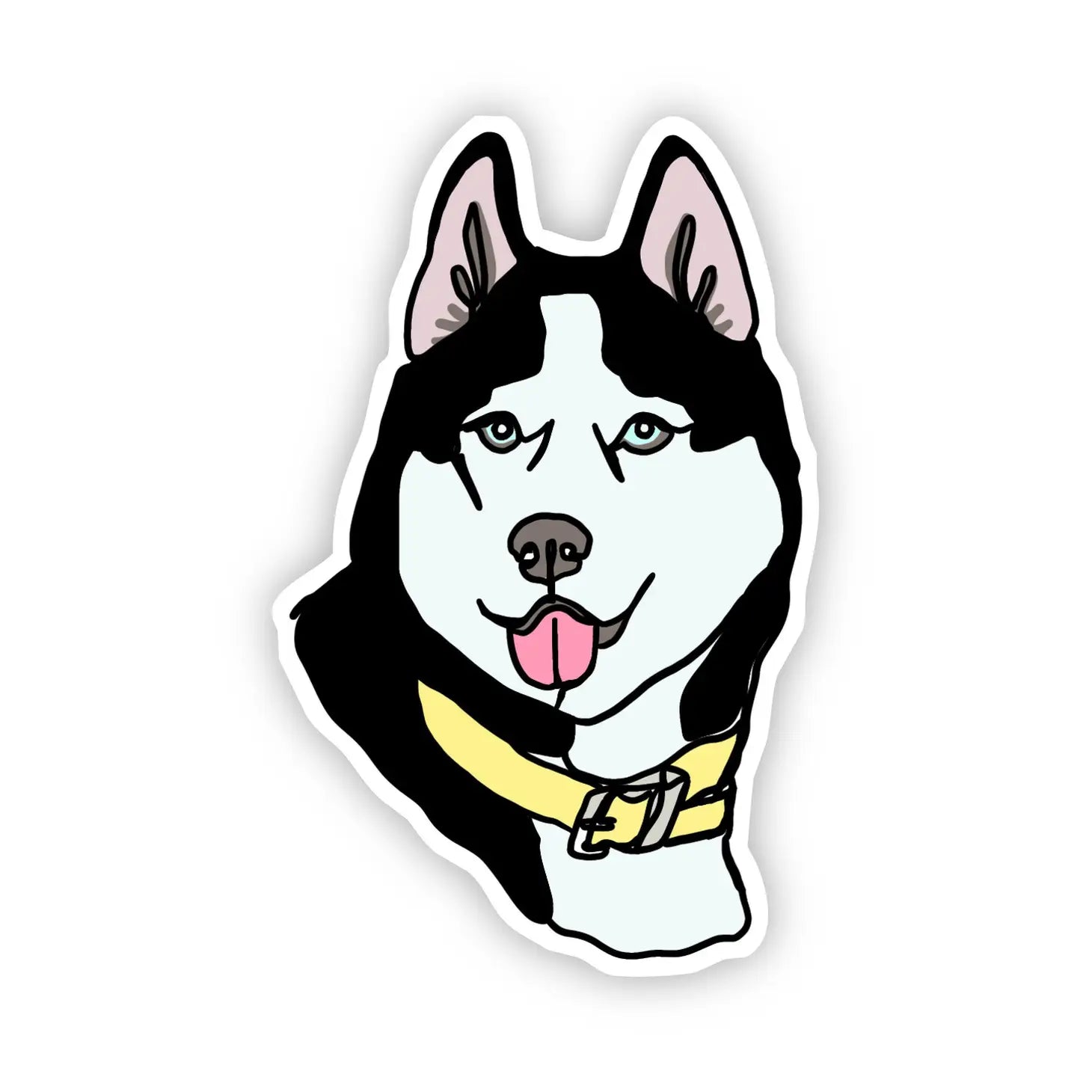 Plush toys for fishermen with realistic fish designs​ Husky Dog Sticker