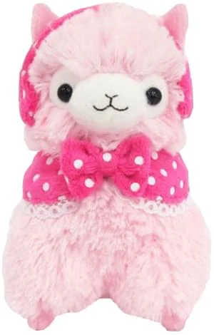 Plush toys for archaeologists with shovel - or artifact - shaped accessories​ Llama Earmuffs Alpaca 4.5" Prime Plush Key Chain Pink