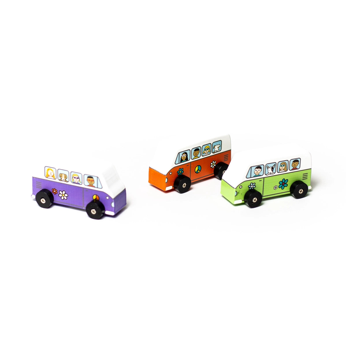 Plush toys for art lovers with artistic patterns​ Love Bus Mini Rollers