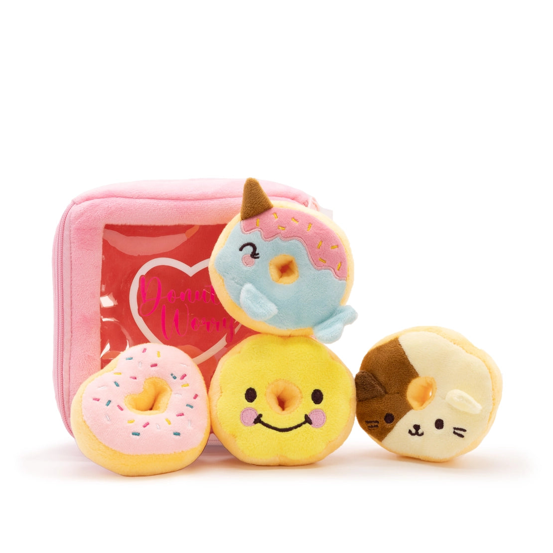 Valentine's Day plush toys with heart motifs Mini Plushies Donut Worry Box (5-Pc Set) Valentine's Day plush toys with heart motifs Mini Plushies Donut Worry Box (5-Pc Set)