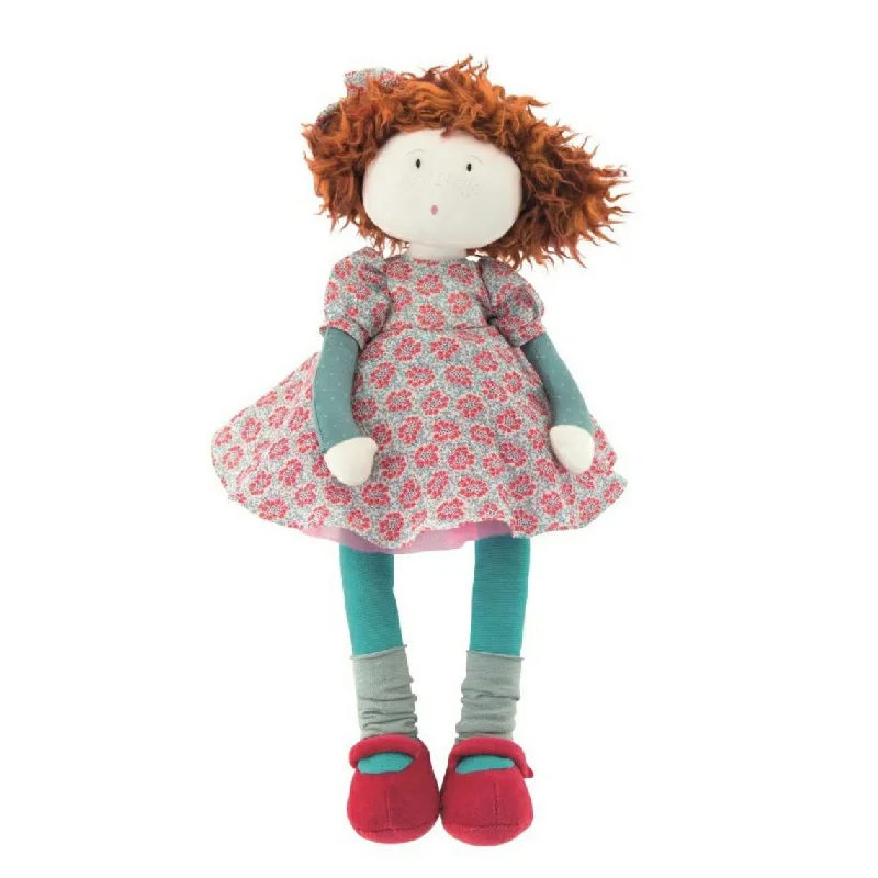 Plush toys for fashionistas in trendy outfits Moulin Roty Les Coquettes Fanette Rag Doll in Cotton Bag Plush toys for fashionistas in trendy outfits Moulin Roty Les Coquettes Fanette Rag Doll in Cotton Bag