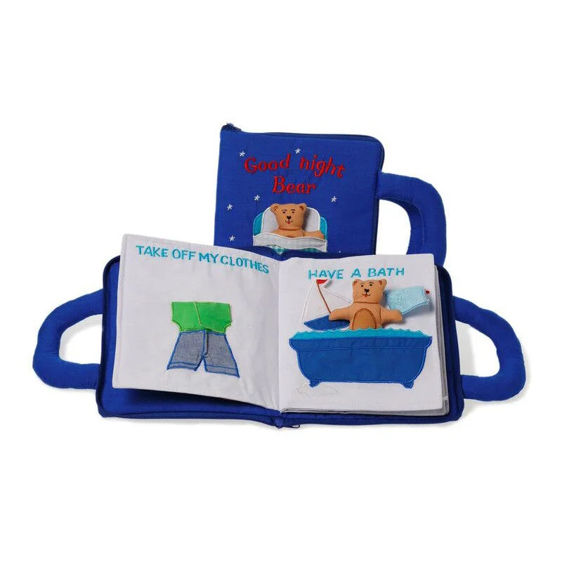 Christmas - themed plush toys for holiday gifts​ Oskar and Ellen Good Night Bear Blue