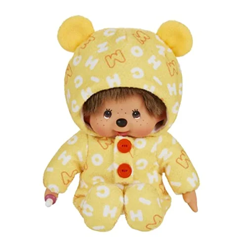Dog - shaped plush toys for pet lovers Printed Rompers S Monchhichi-kun Plush Yellow Dog - shaped plush toys for pet lovers Printed Rompers S Monchhichi-kun Plush Yellow