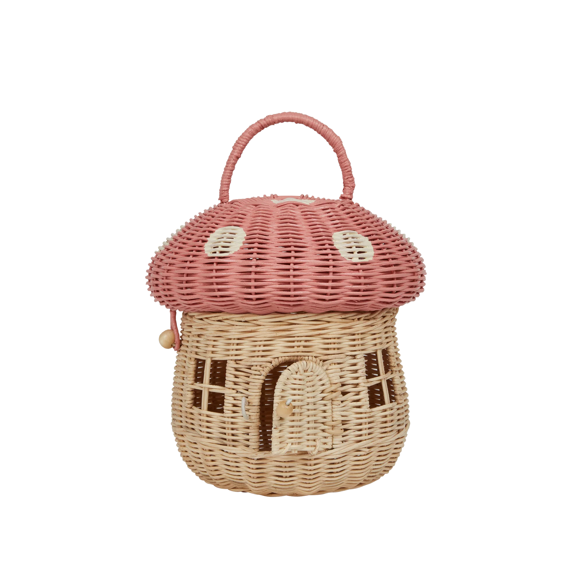 Plush toys for geologists with rock - or crystal - shaped designs​ Rattan: Mushroom Basket