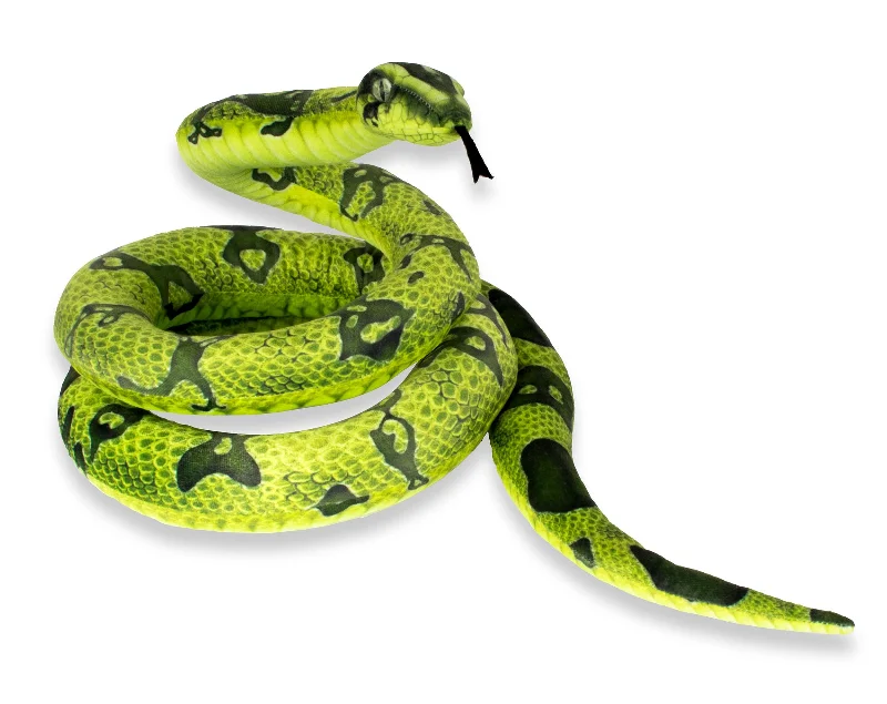 Plush toys for gardening enthusiasts with flower - shaped accents Real Planet Python Green 78.7 Inch Realistic Soft Plush Plush toys for gardening enthusiasts with flower - shaped accents Real Planet Python Green 78.7 Inch Realistic Soft Plush