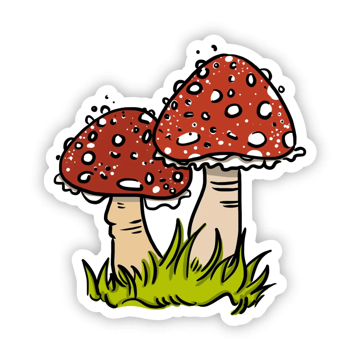Plush toys for chefs with chef's hat and apron designs Red Colorful Mushroom Pair Sticker Plush toys for chefs with chef's hat and apron designs Red Colorful Mushroom Pair Sticker