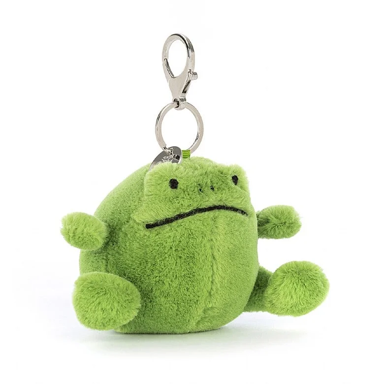 Plush toys for art lovers with artistic patterns​ Ricky Rain Frog Bag Charm