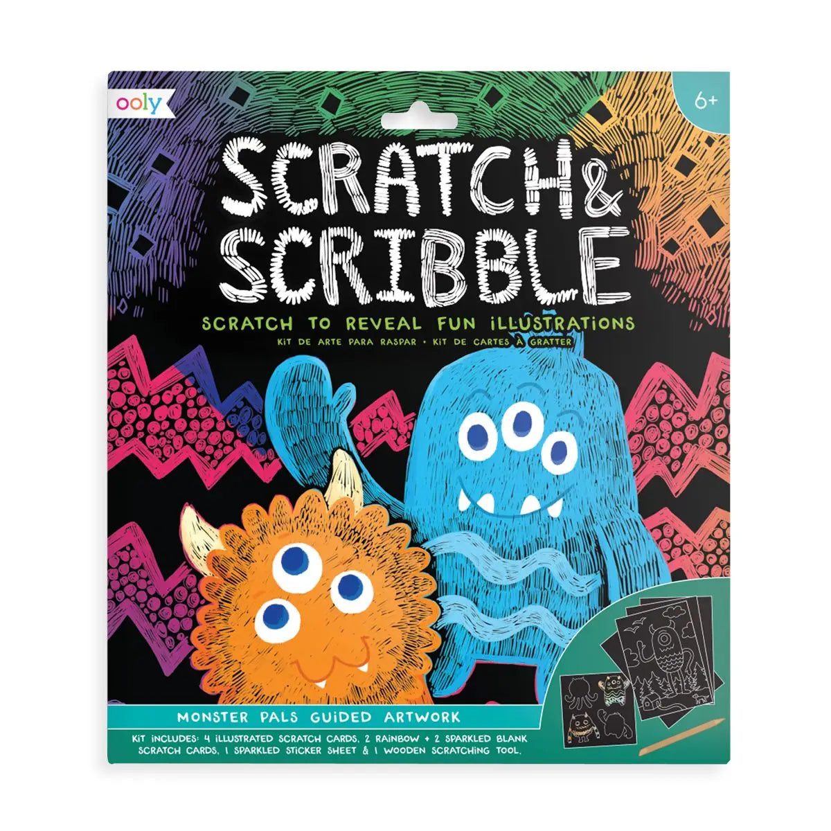 Plush toys for postal workers with mail - bag - or letter - shaped details​ Scratch & Scribble Art Kit: Monster Pals