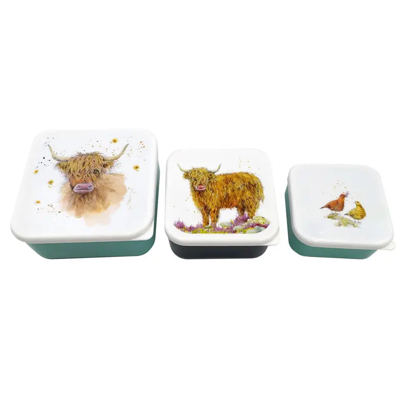 Plush toys for runners in running - gear - inspired looks Set of 3 Lunch Box - Highland Coo Cow Plush toys for runners in running - gear - inspired looks Set of 3 Lunch Box - Highland Coo Cow