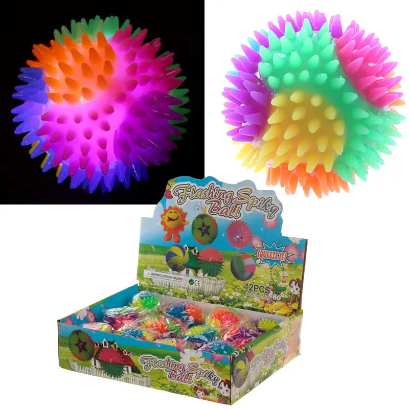 Plush toys for skiers in ski - themed outfits​ Spiky Led Flashing Bouncy Ball