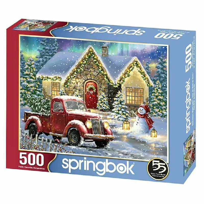 Puzzle - based team - building activities for offices​ Springbok : Christmas Light Lane 500 Piece Jigsaw Puzzle