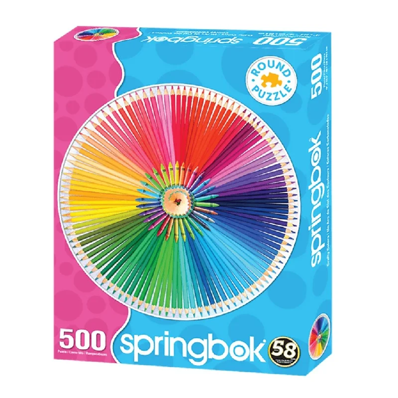Puzzle - themed stickers for personalizing items​ Springbok : Crafty Colors 500 Piece Jigsaw Puzzle